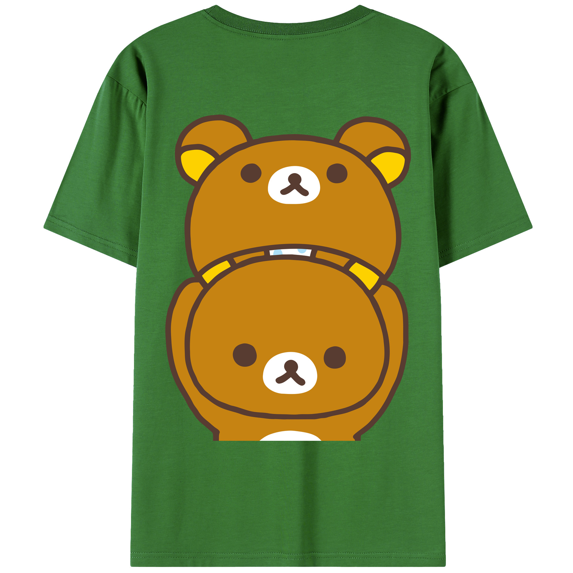 （画像用） リラックマ リラックマ キイロイトリ Rilakkuma Korilakkuma Kiiroitori レディース半袖Tシャツ(バックプリント)